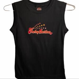 Harley Davidson Size Medium Retro Print Sleeveless Shirt High Country Colorado